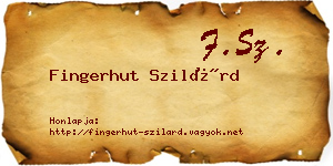 Fingerhut Szilárd névjegykártya